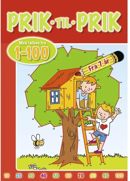 Prick till prick: 1-100 (Lekhus hobbyhäfte) - Häftad - Danska