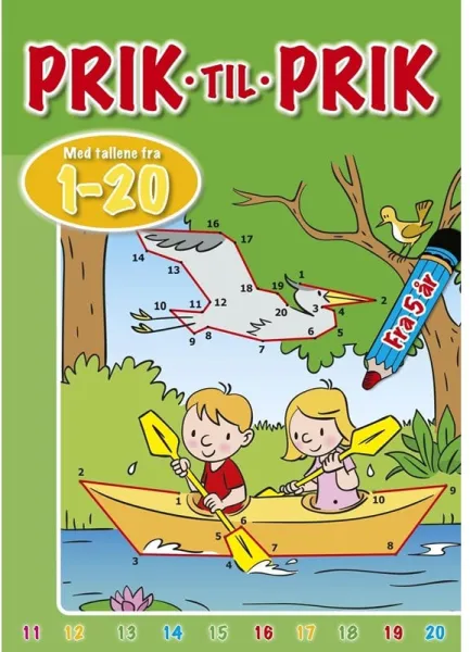 Prick till prick med siffrorna från 1 till 20 (Kano) - Hobby - häfte