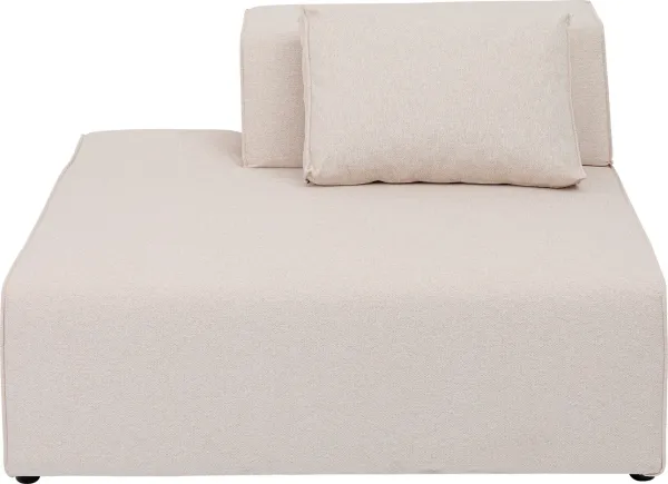 KARE DESIGN Infinity Ottoman Semi Elements Cream Left modul - krämfärgad polyester och polypropen