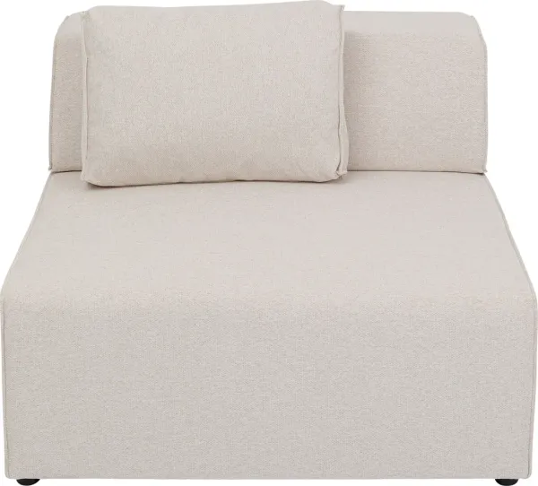 KARE DESIGN Infinity 2-sits Elements Cream modul, 100 cm - krämfärgad polyester och polypropen